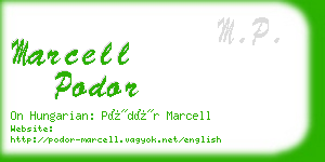 marcell podor business card